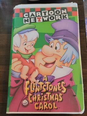 Cartoon Network A Flintstones Christmas Carol VHS - Green & Purple Cover